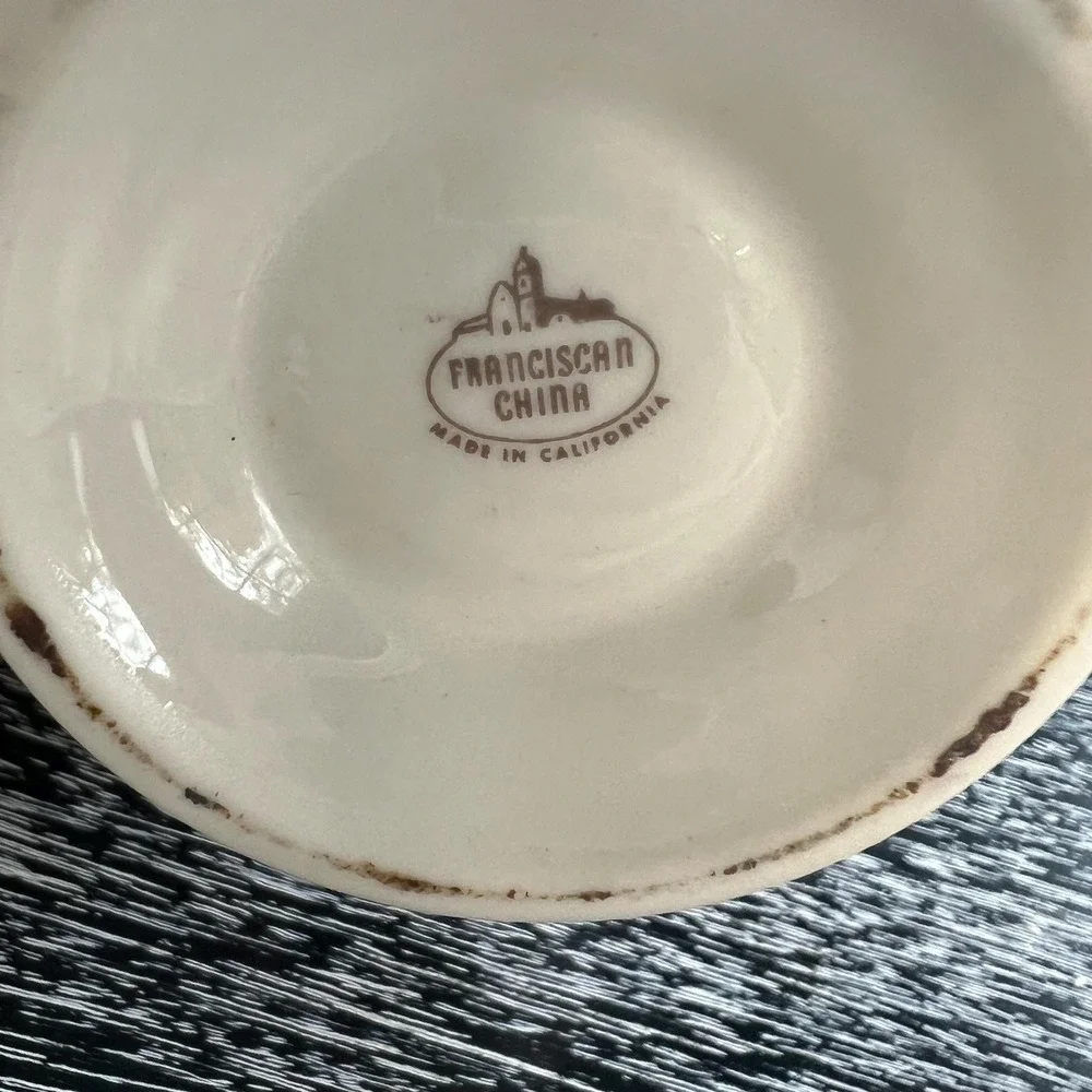 Francisco‎ china sugar bowl painted in art deco style